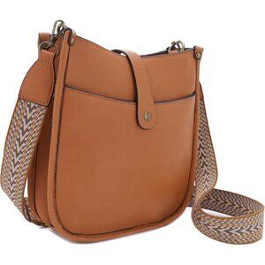 Chelsea Faux Leather Concealed Carry Crossbody Bag Tan Stylish Secure